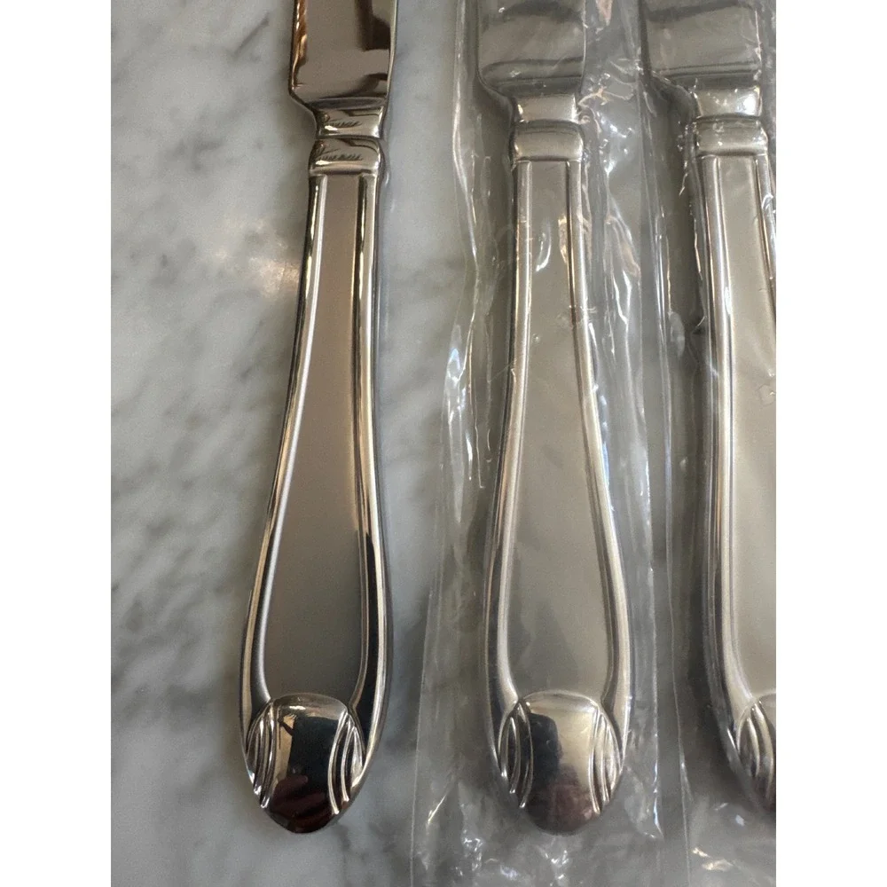 Oneida Garnet Stainless Steel Dinner Knives Set of 4 Glossy OHSGARN 9.25 inch